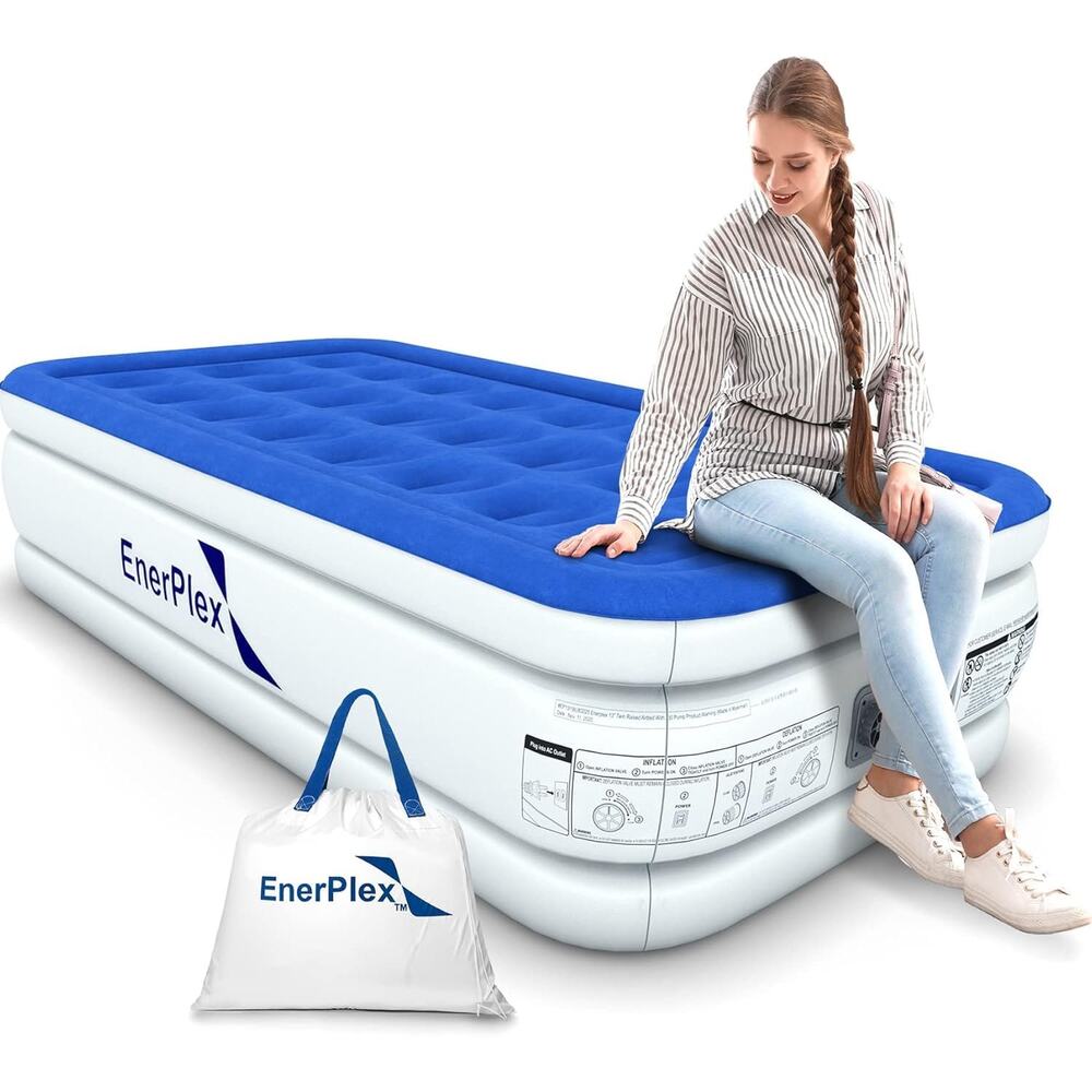 NWT EnerPlex Twin Air Mattress 16" w/Built-in Pump